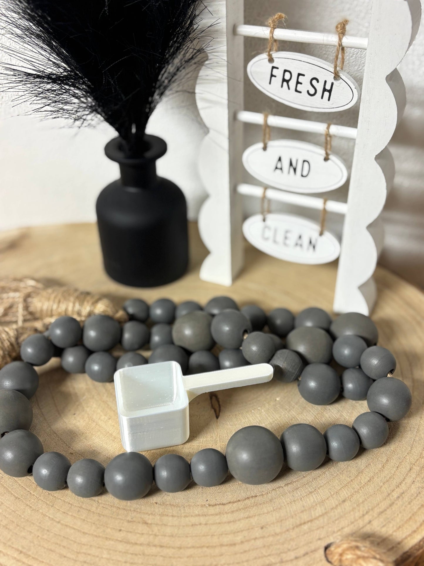 Pearl White Laundry Powder Scoop