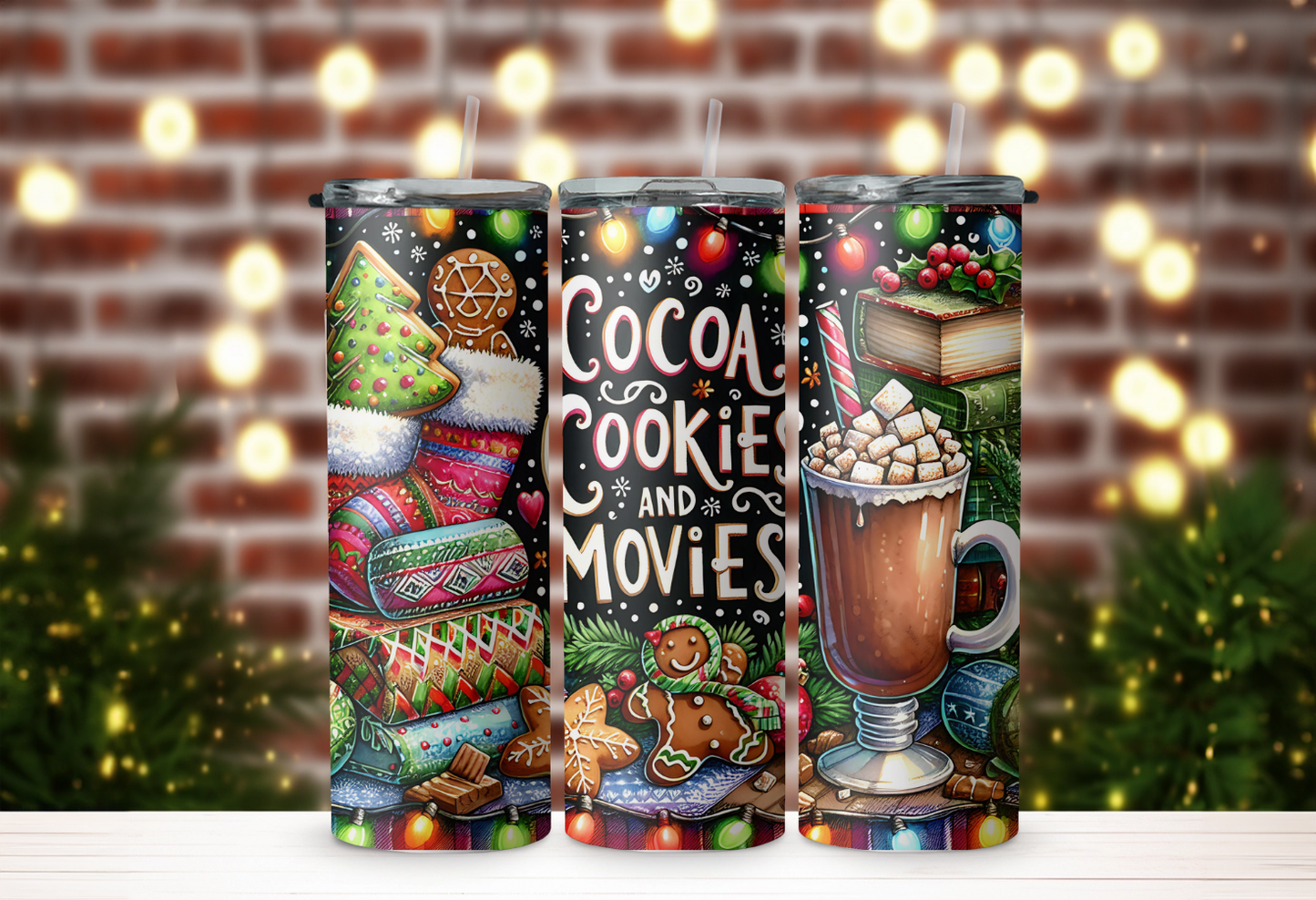 Cocoa Cookies and Movies Tumbler