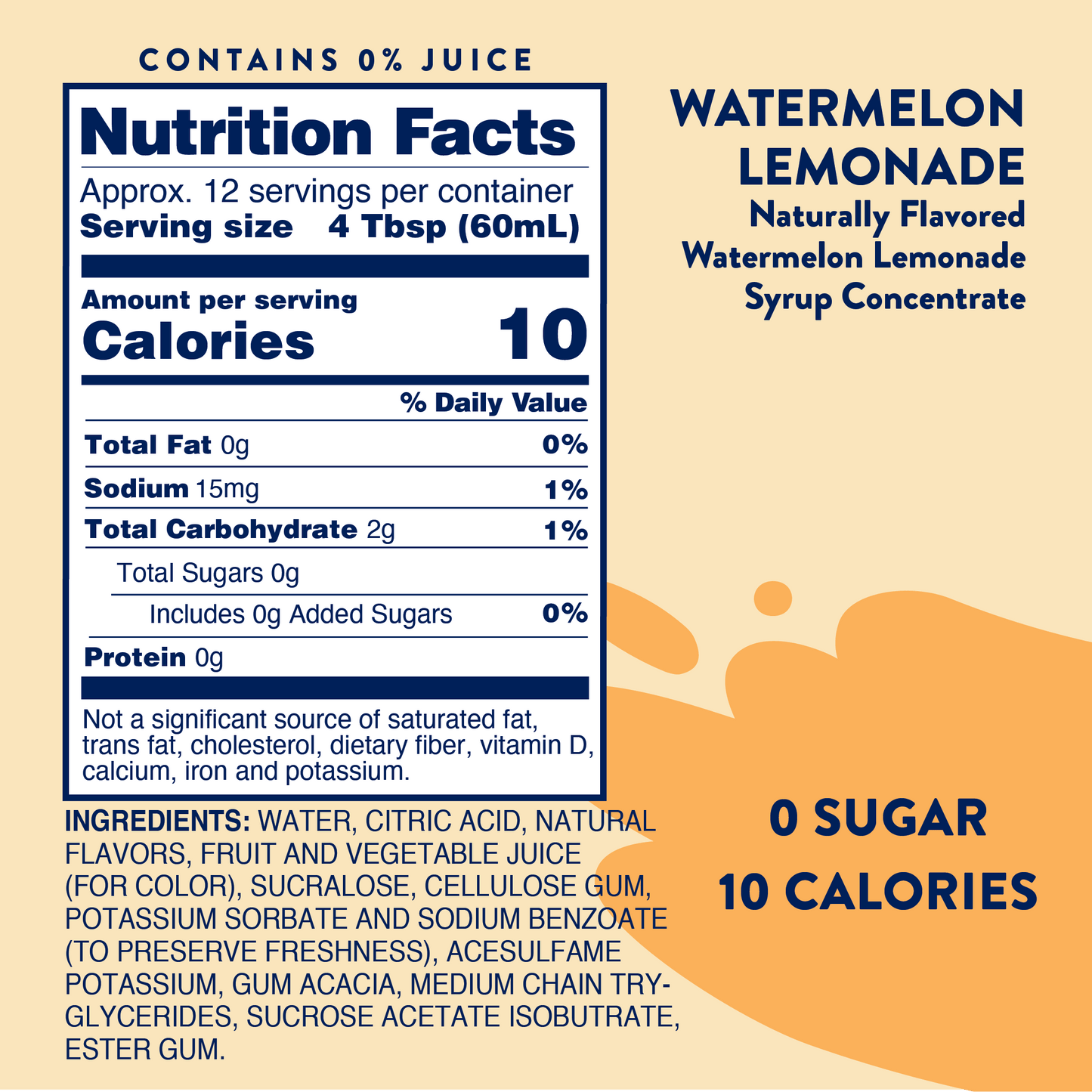 Sugar Free Watermelon Lemonade Concentrate