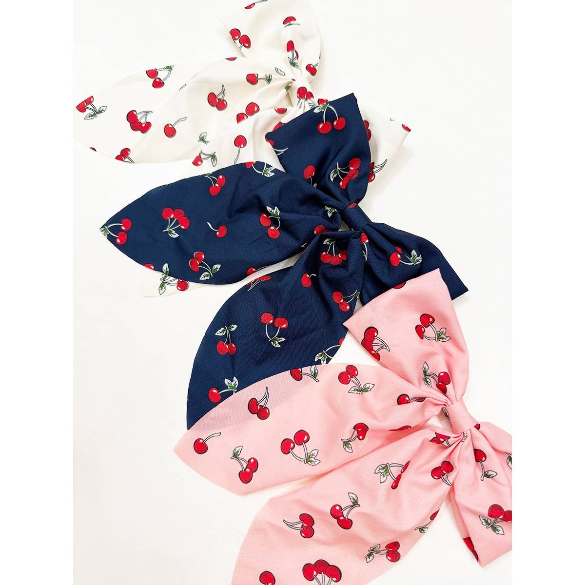 Mix Colors of Cherry Bow Hair Clips