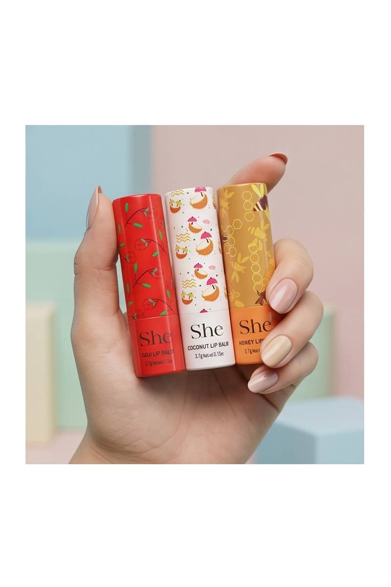 SHE LB418 Vitamin E Fruit Moisturizing Lip Balm - 36 pcs