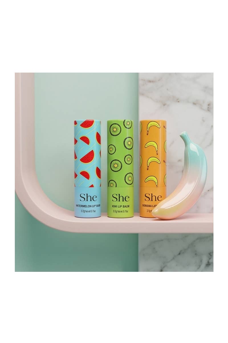 SHE LB418 Vitamin E Fruit Moisturizing Lip Balm - 36 pcs