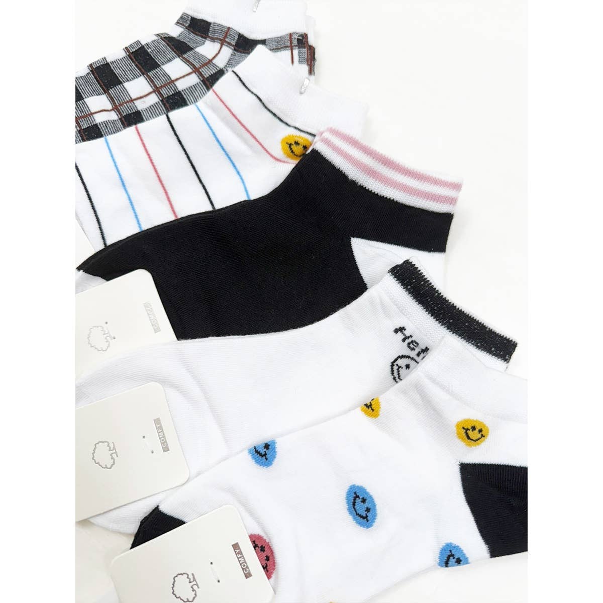 Assorted Smiley Designs All Year Long Socks