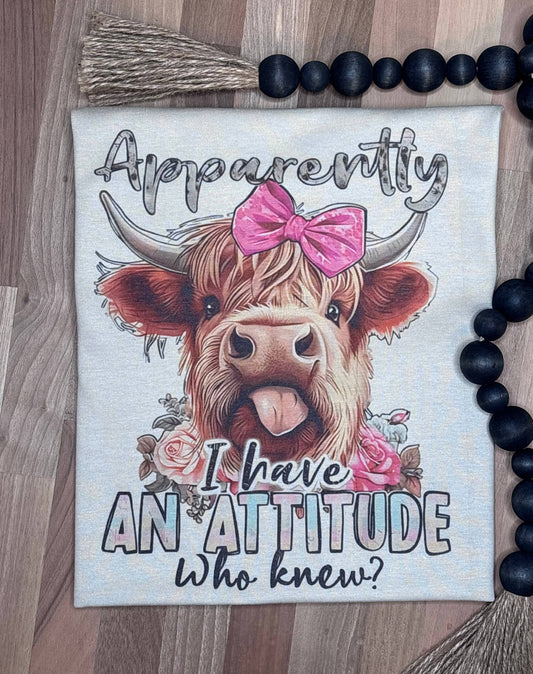 Apparently I Have An Attitude Who Knew? SUBLIMATION TEE