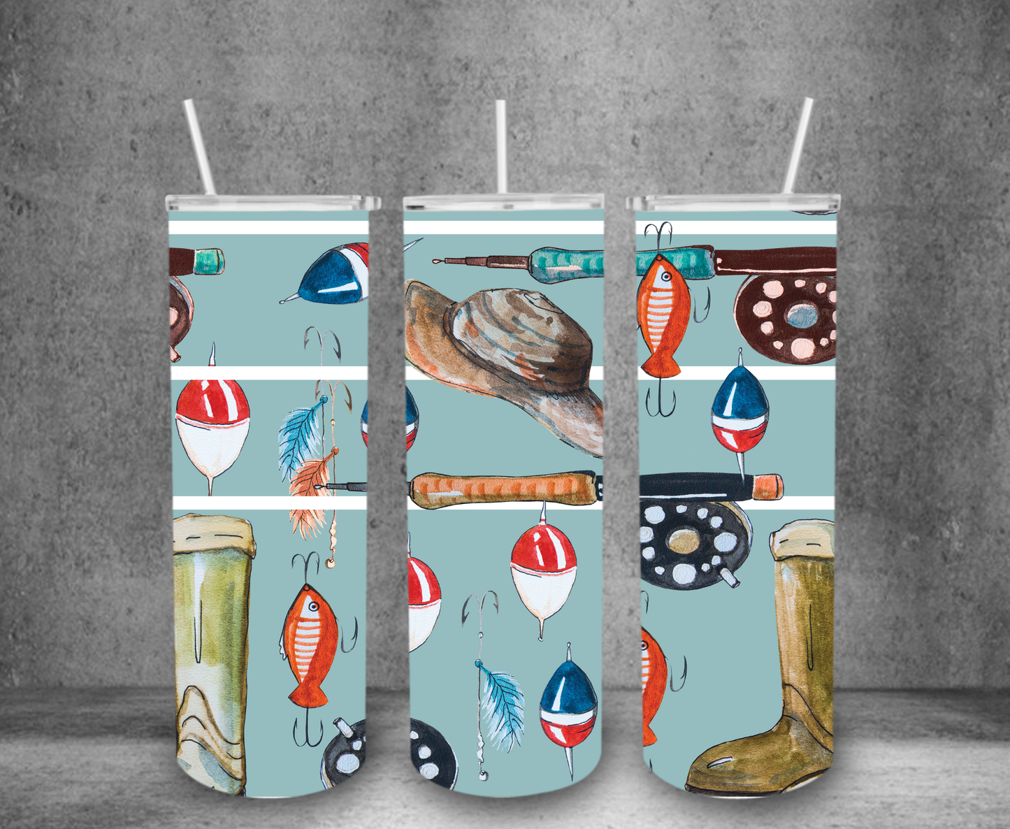 Fishing Collage Tumbler