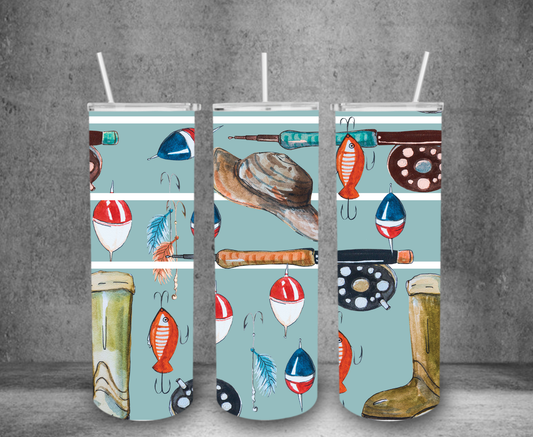 Fishing Collage Tumbler