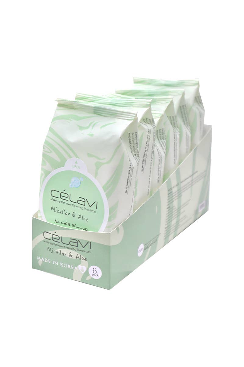 Celavi MT028 Micellar Aloe Make-up Cleansing Towelettes -6