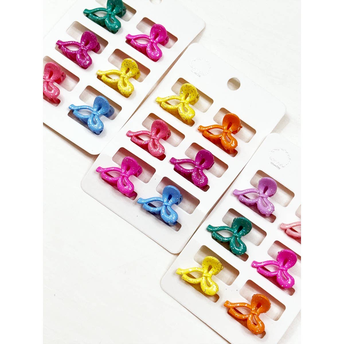 Duo Mini Bow Detail Hair Clip Set