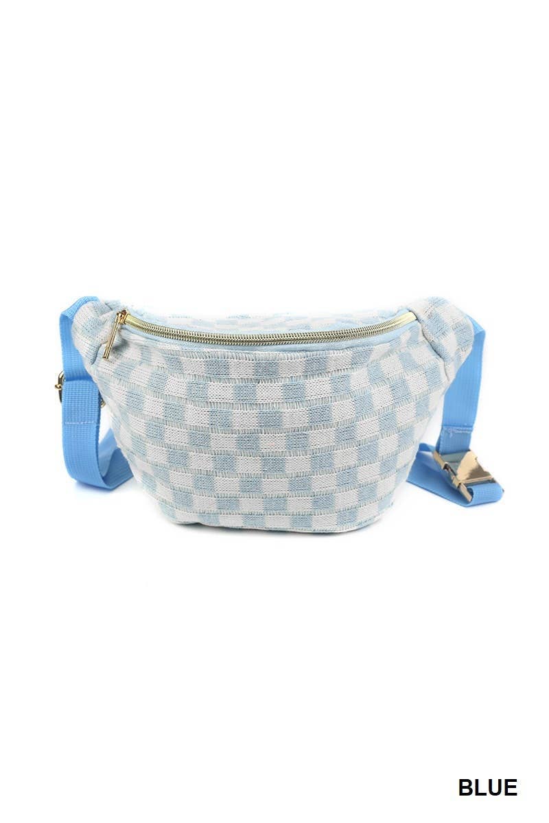 Checkered Waist Crossbody Sling Bag