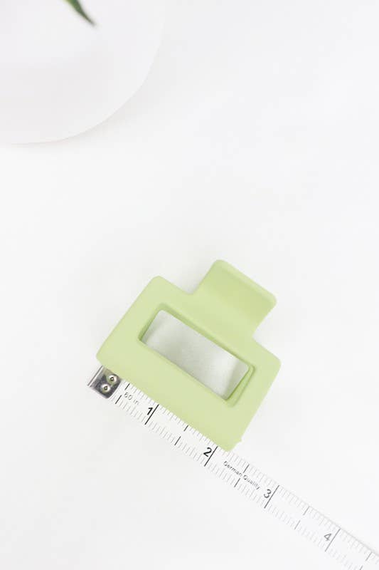 24-Pcs Small Matt Cut Out Rectangle Hair Claw