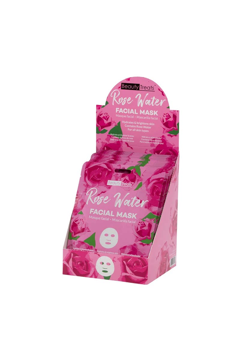 Beauty Treats 227 Rose Water Facial Mask Sheet - 24pc