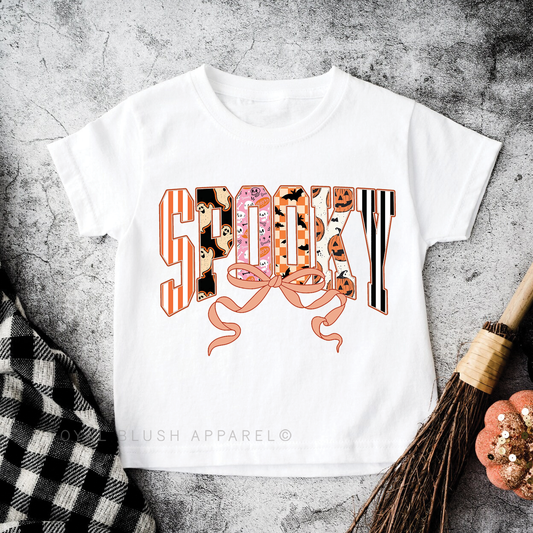 Toddler Youth SPOOKY Bow Full Color Transfer