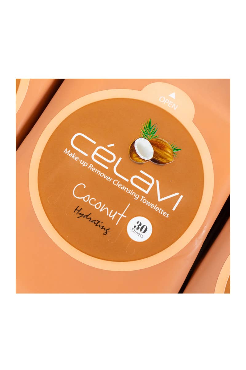 Celavi MT015 Coconut Makeup Cleansing Towelette - 6pc