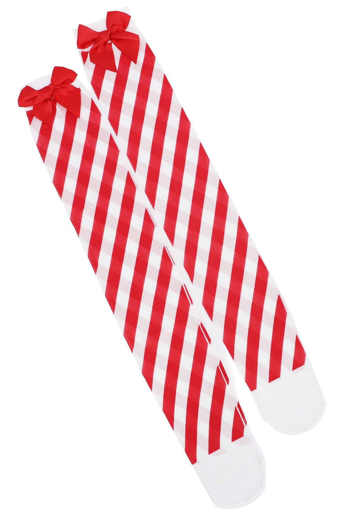 Christmas Santa Girl Stripe OTK Sock Tights
