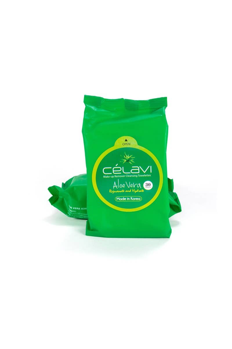 Celavi MT001 Aloe Vera Makeup Cleansing Towelette - 6pc