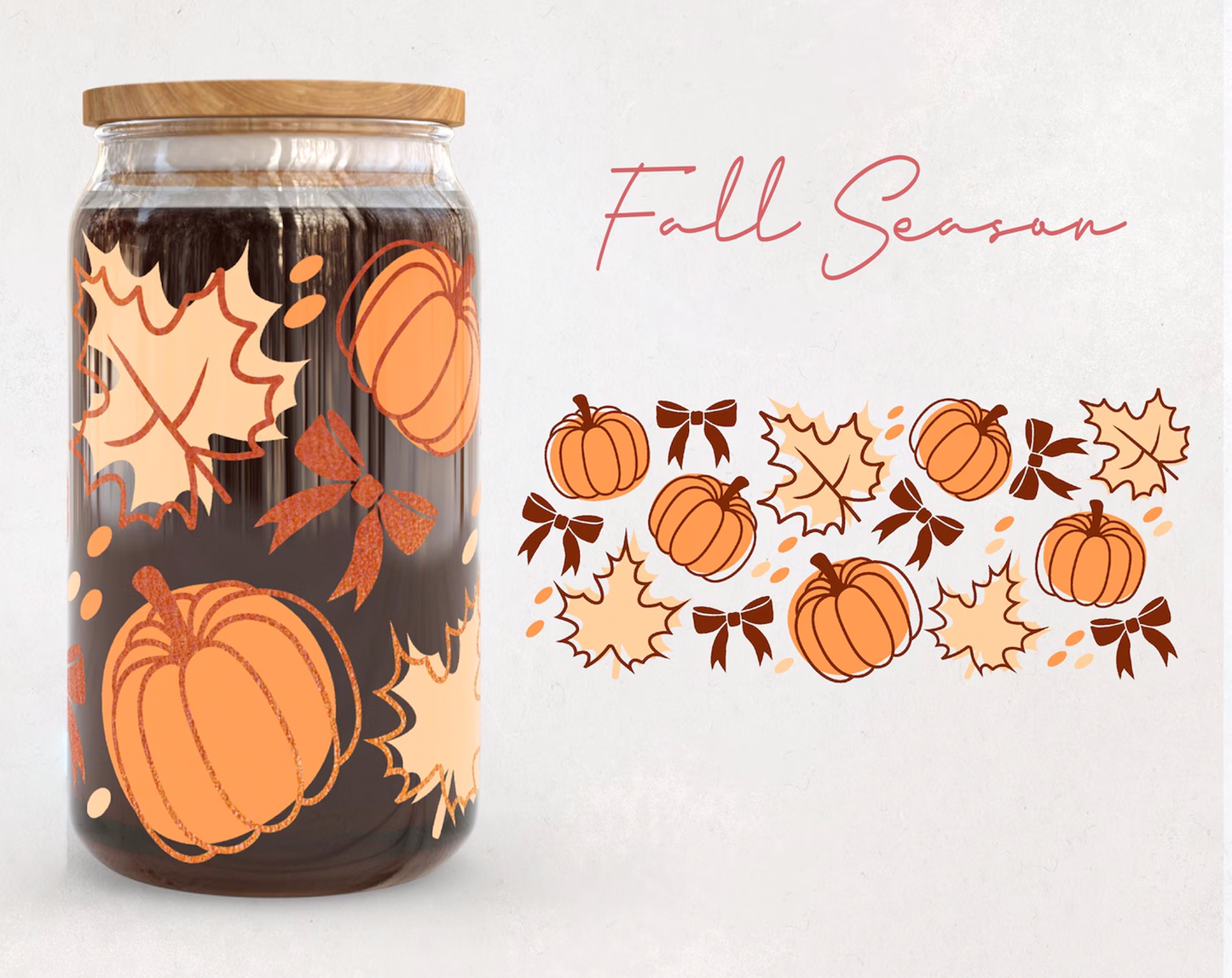 Fall Season Wrap UV DTF Sticker