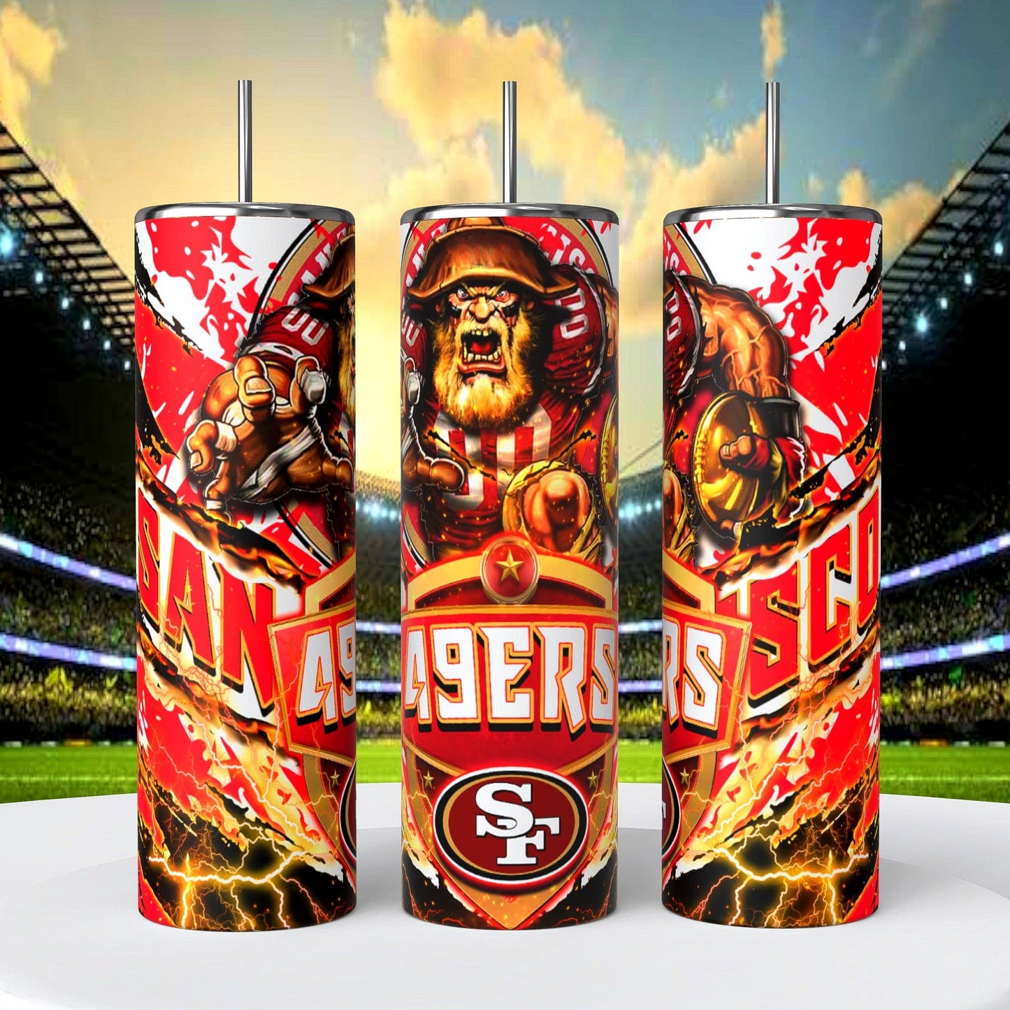 San Francisco 49ers Skinny Tumbler • 20 oz Stainless Steel • Drinkware