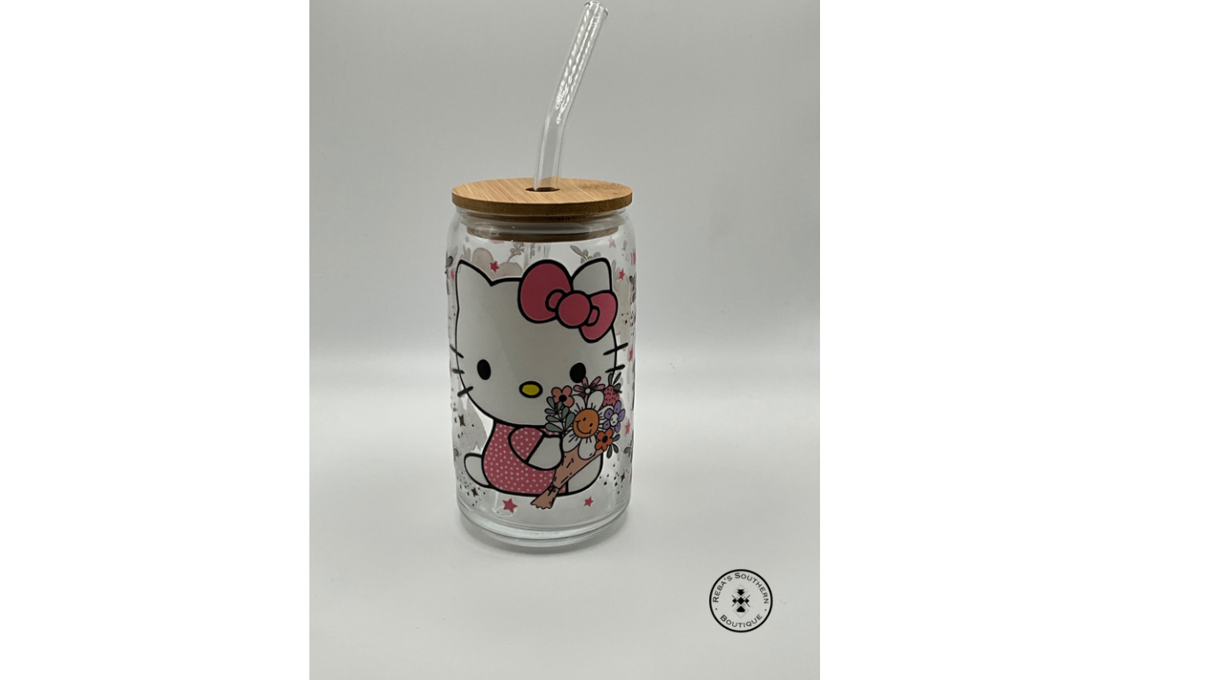 (Discounted ) Hello Kitty uvdtf glass cup