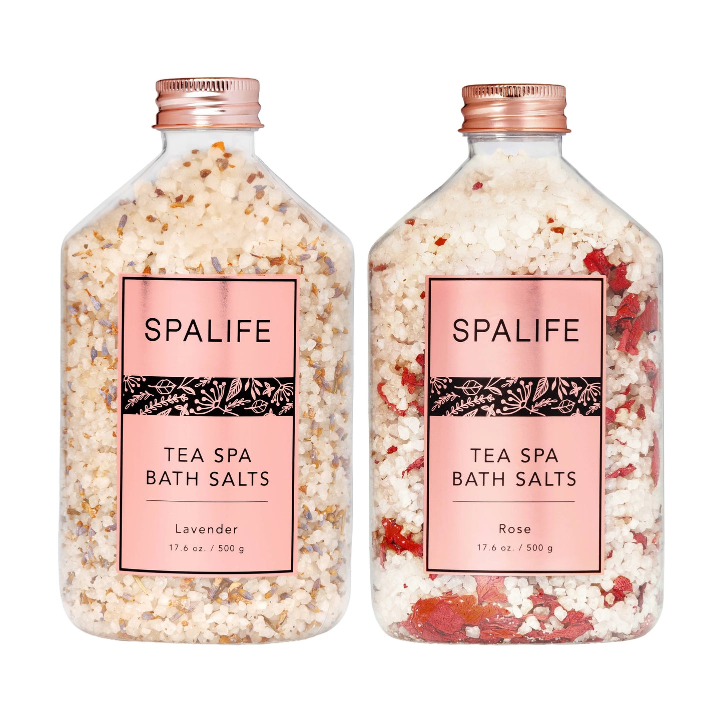 Petal-Infused Effervescent Mineral Bath Salts (Duo Pack)