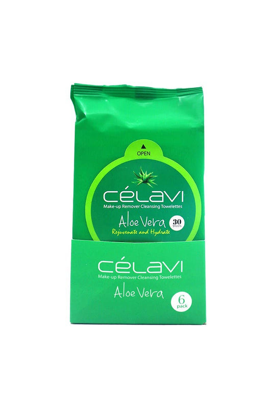 Celavi MT001 Aloe Vera Makeup Cleansing Towelette - 6pc