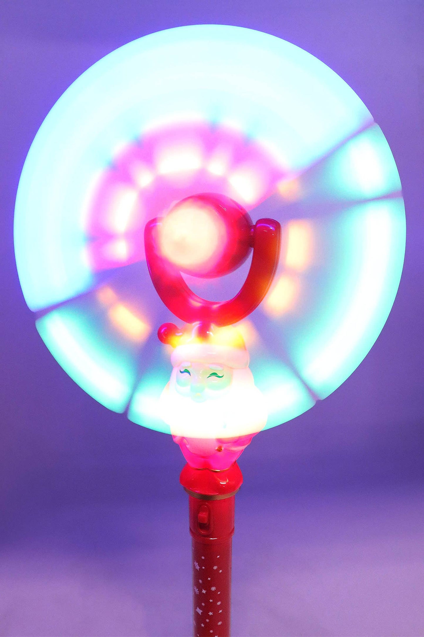 Smiling Santa Christmas Music Led Glow Wand