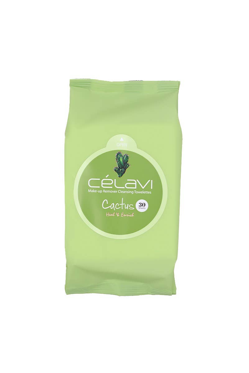 Celavi MT017 Cactus Makeup Cleansing Towelette (1pack) 30 wipes