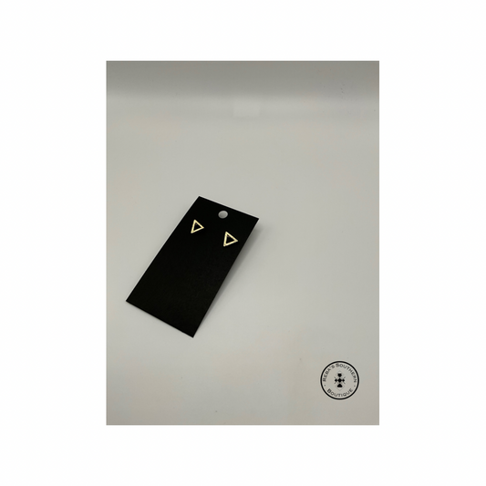 (Discounted) Gold triangle studded earrings