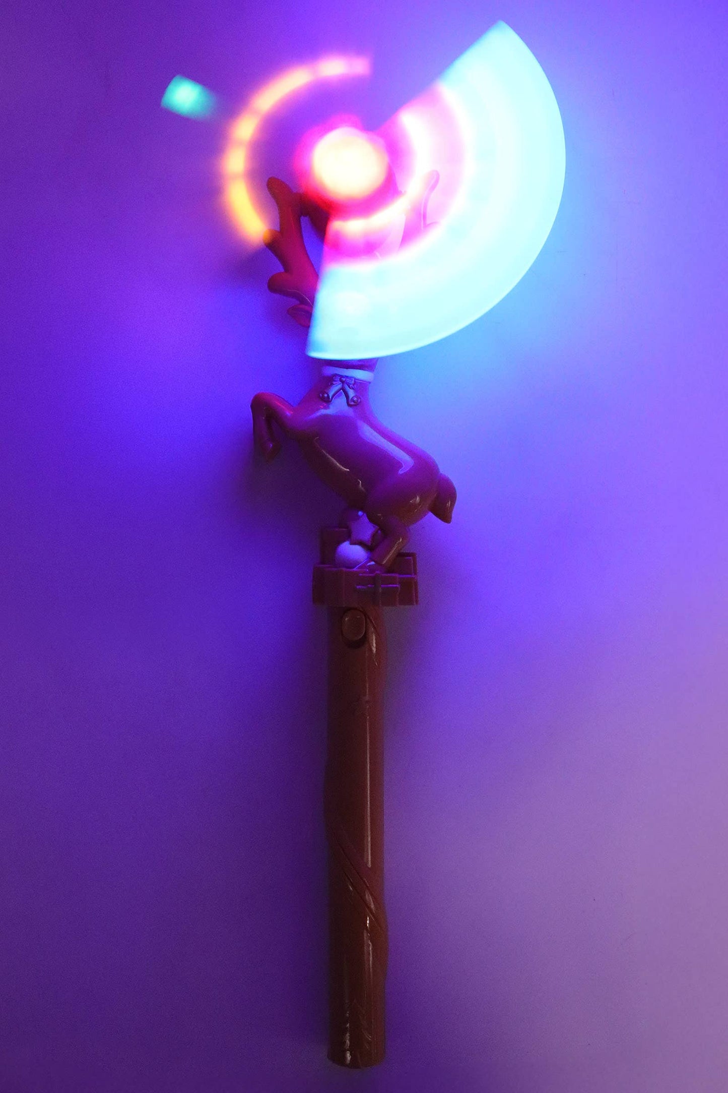 Festive Reindeer Rainbow Led Glow Wand
