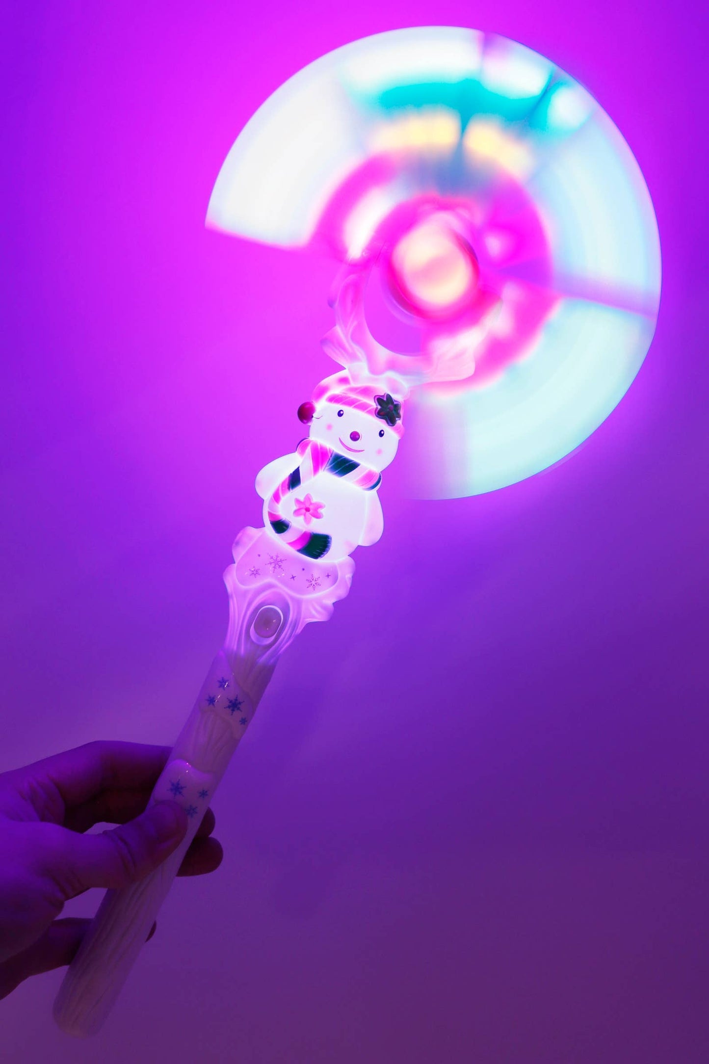 Snowman Christmas Light-up Noise Windmill Wand