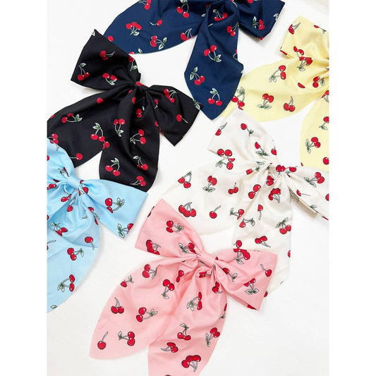 Mix Colors of Cherry Bow Hair Clips