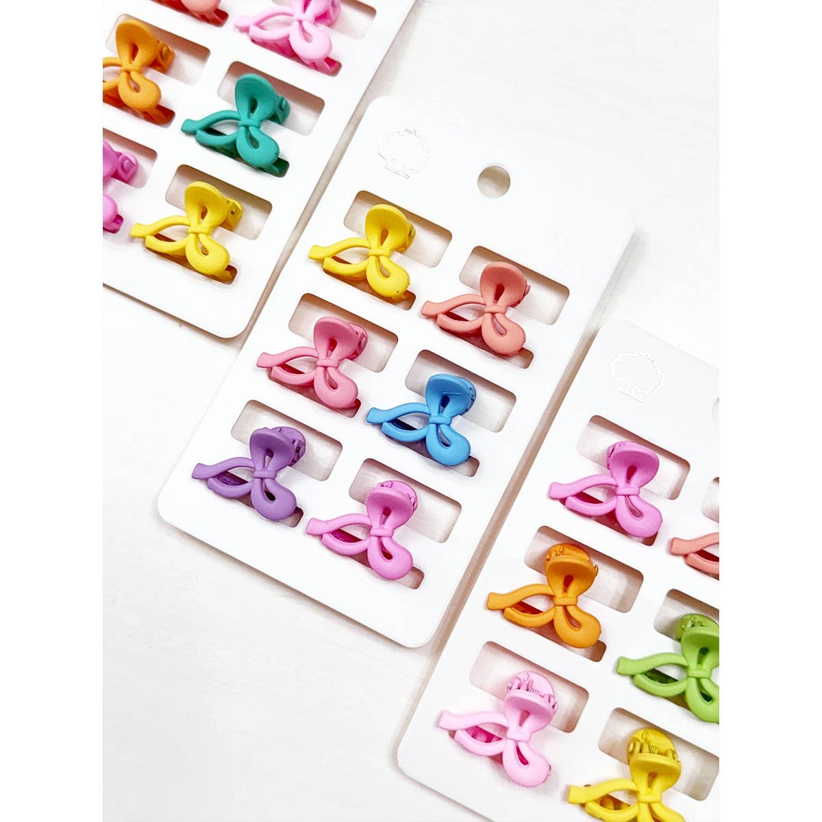 Duo Mini Bow Detail Hair Clip Set