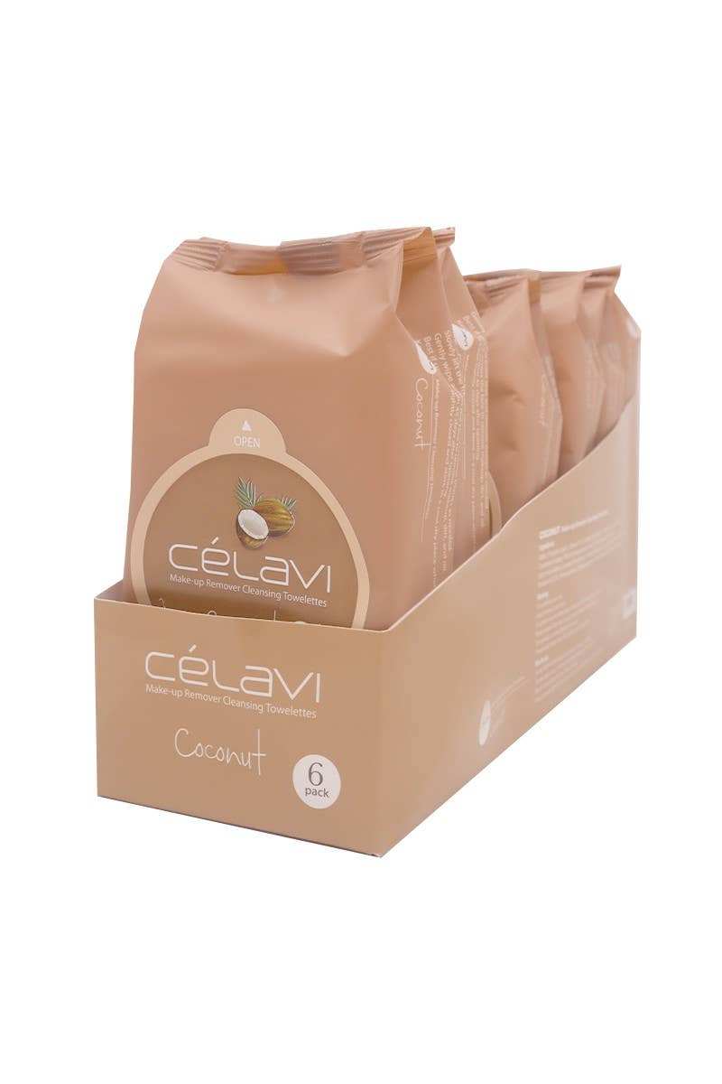 Celavi MT015 Coconut Makeup Cleansing Towelette - 6pc