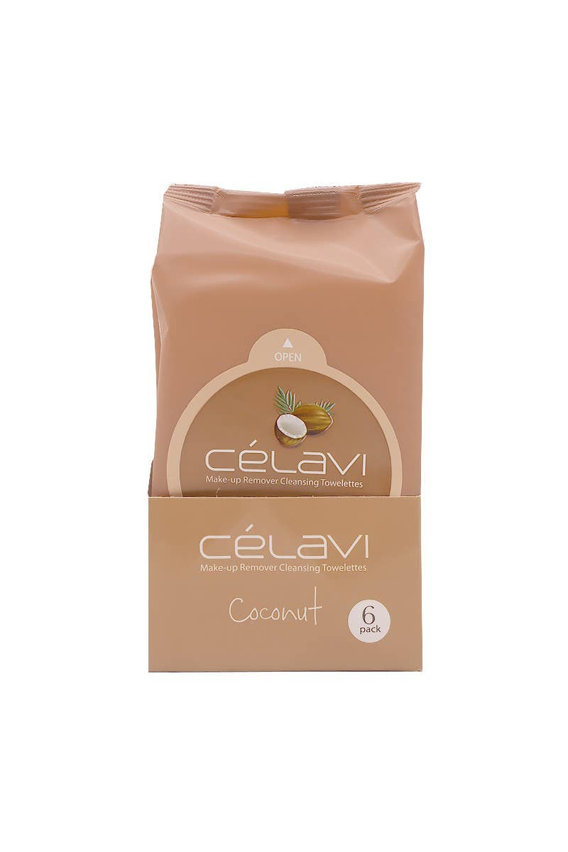 Celavi MT015 Coconut Makeup Cleansing Towelette - 6pc