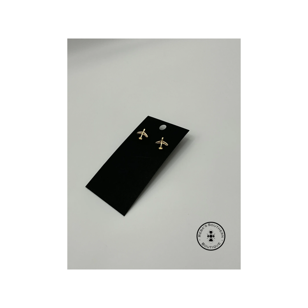 (Discounted)Gold bird shaped studded earrings