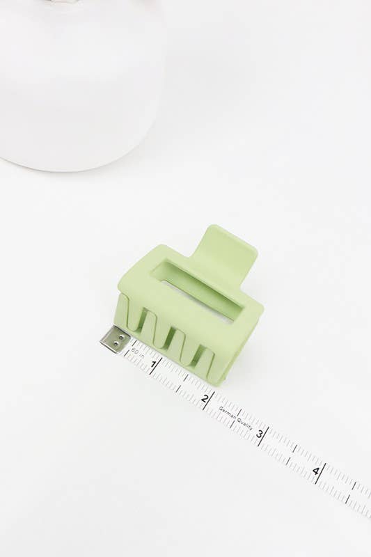 24-Pcs Small Matt Cut Out Rectangle Hair Claw