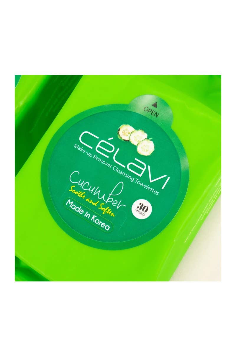 Celavi MT004 Cucumber Makeup Cleansing Towelette - 6pc