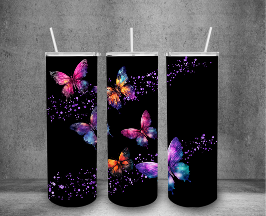 Glitter Butterly Tumbler