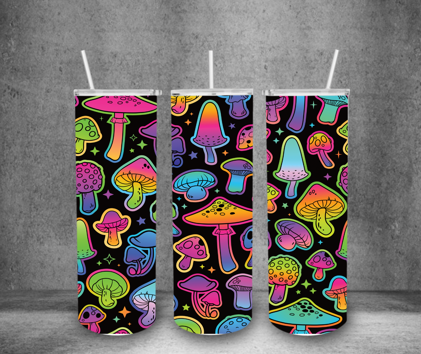 Neon Mushroom Tumbler
