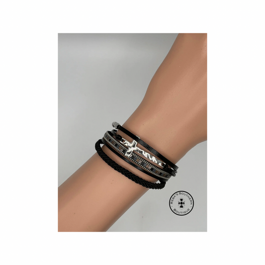 Black cross Bracelet