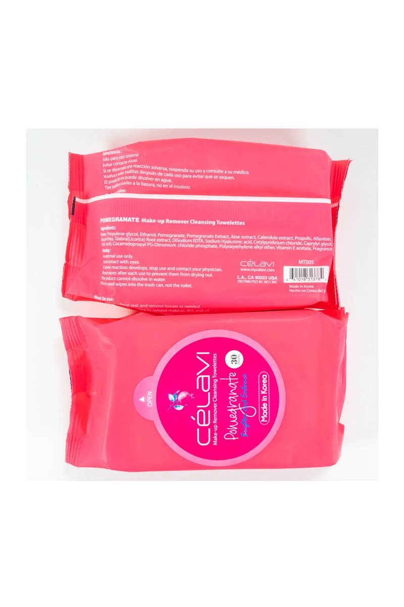 Celavi MT005 Pomegranate Makeup Cleansing Towelette - 6pc