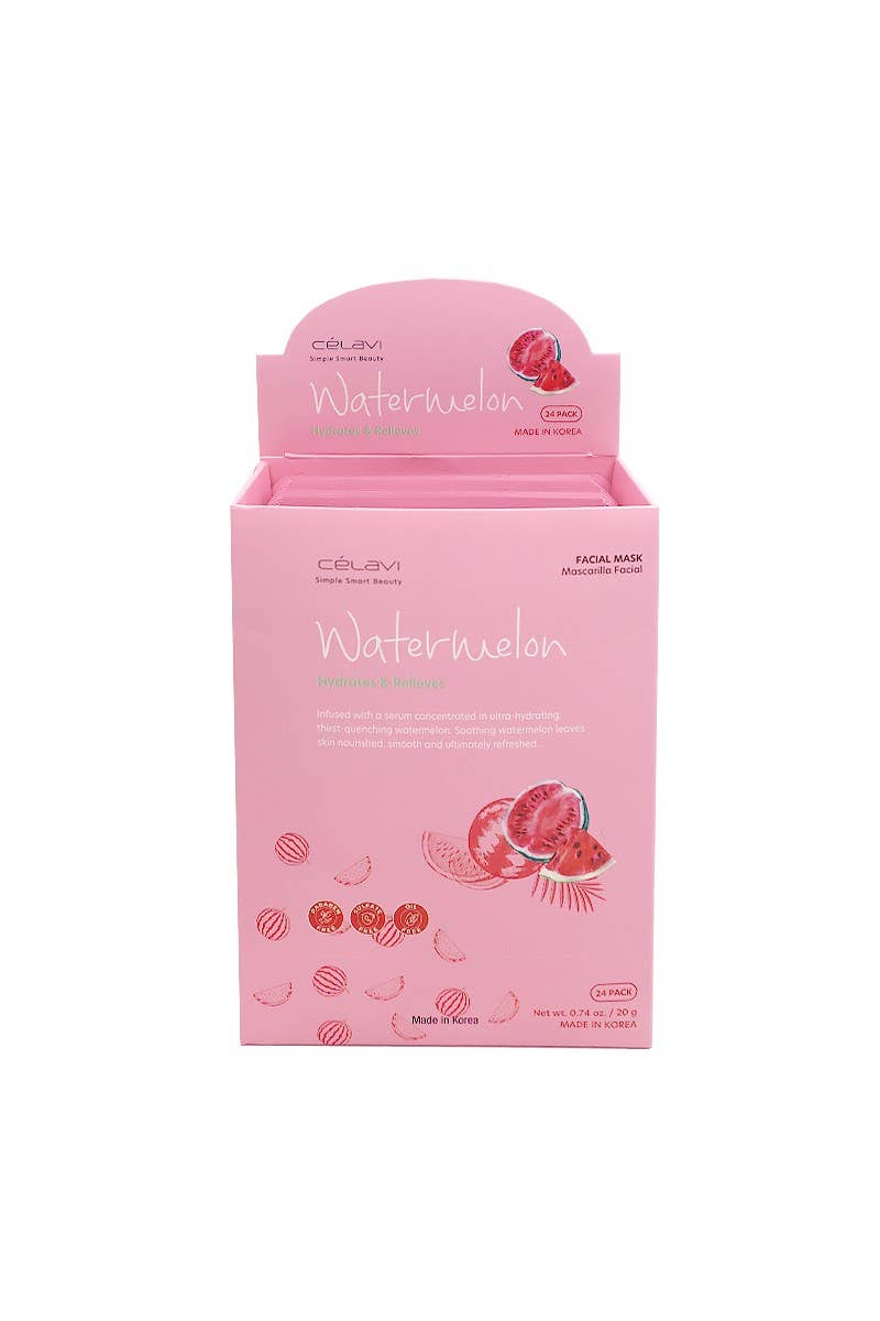 Celavi MK028 Watermelon Facial Mask Hydrating - 24 pcs