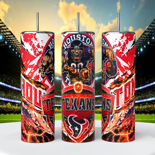 Houston Texans Skinny Tumbler • 20 oz Stainless Steel • Drinkware