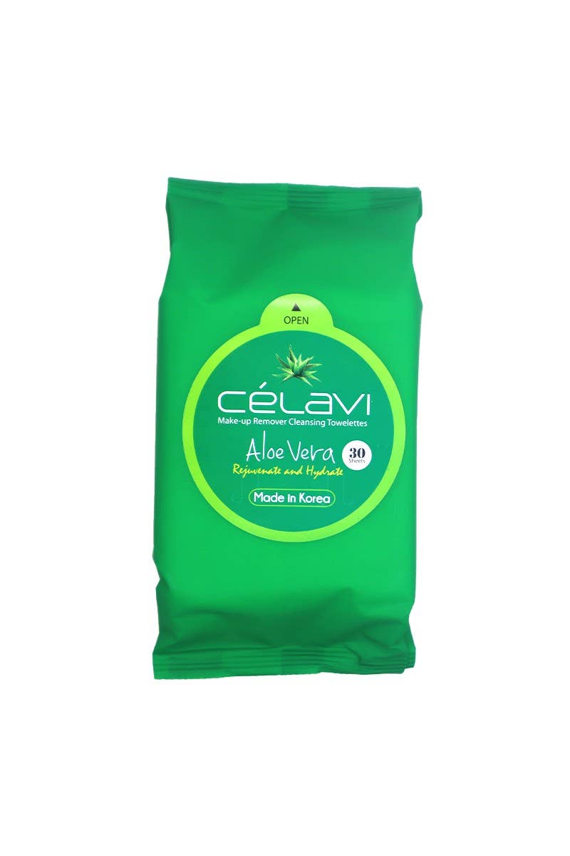 Celavi MT001 Aloe Vera Makeup Cleansing Towelette - 6pc