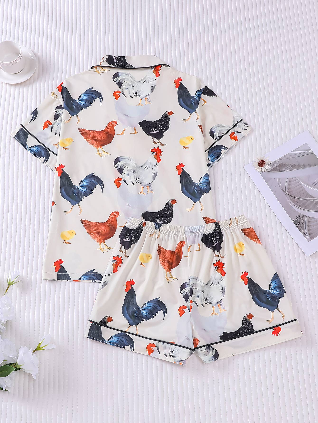 Summer cluckin Pajama short Set
