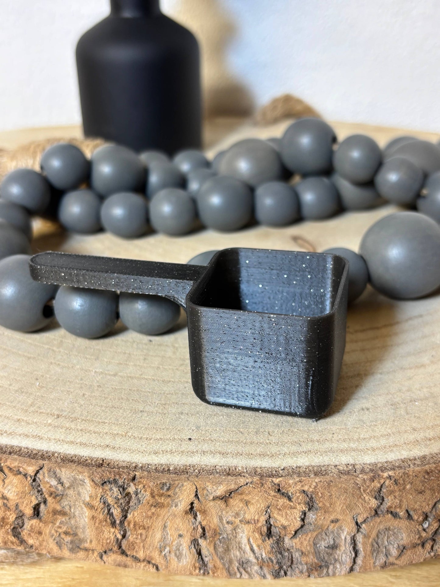 Glittery Black Laundry Powder Scoop
