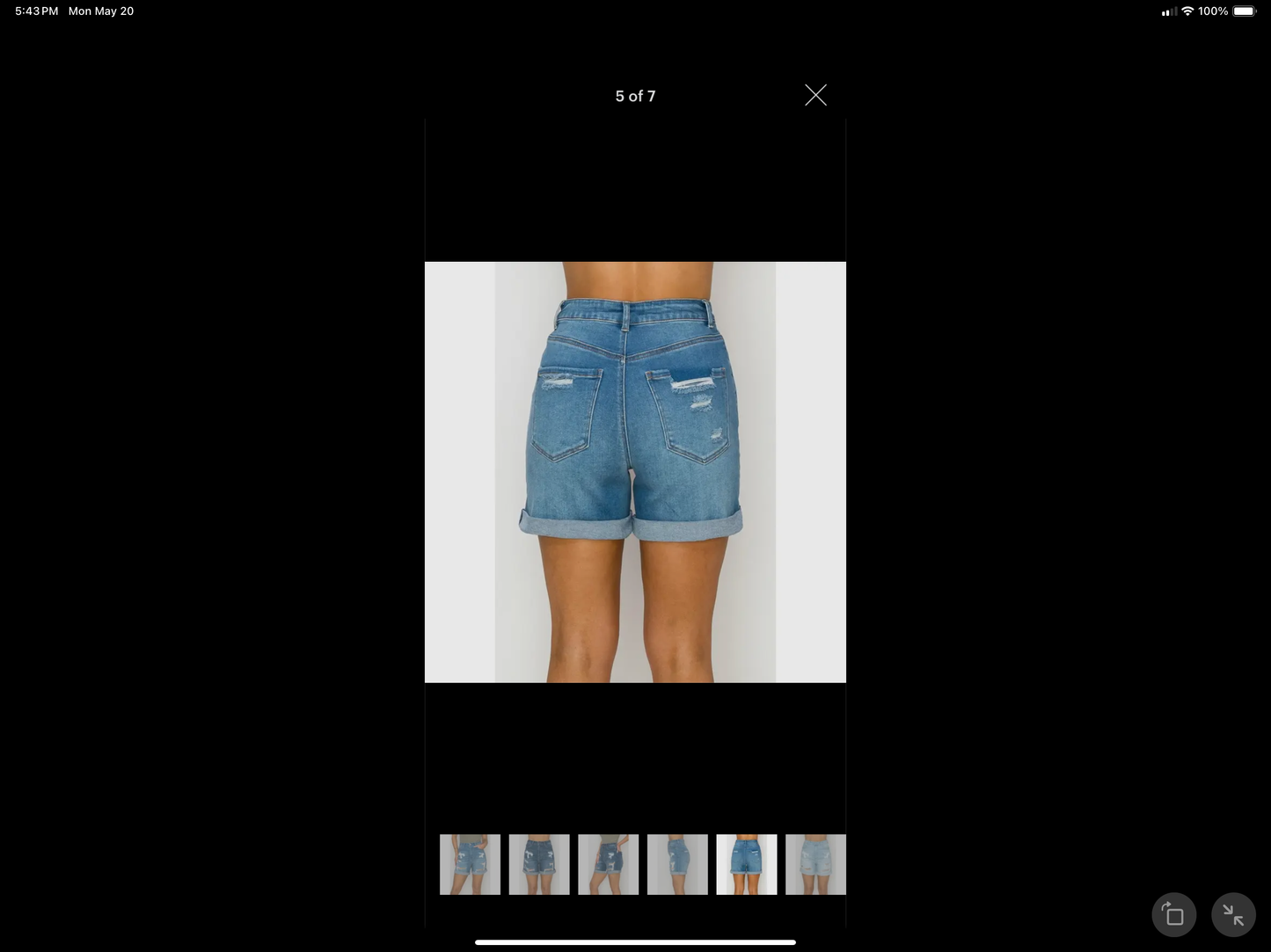 Wax jean collection mom cut cuffed denim shorts