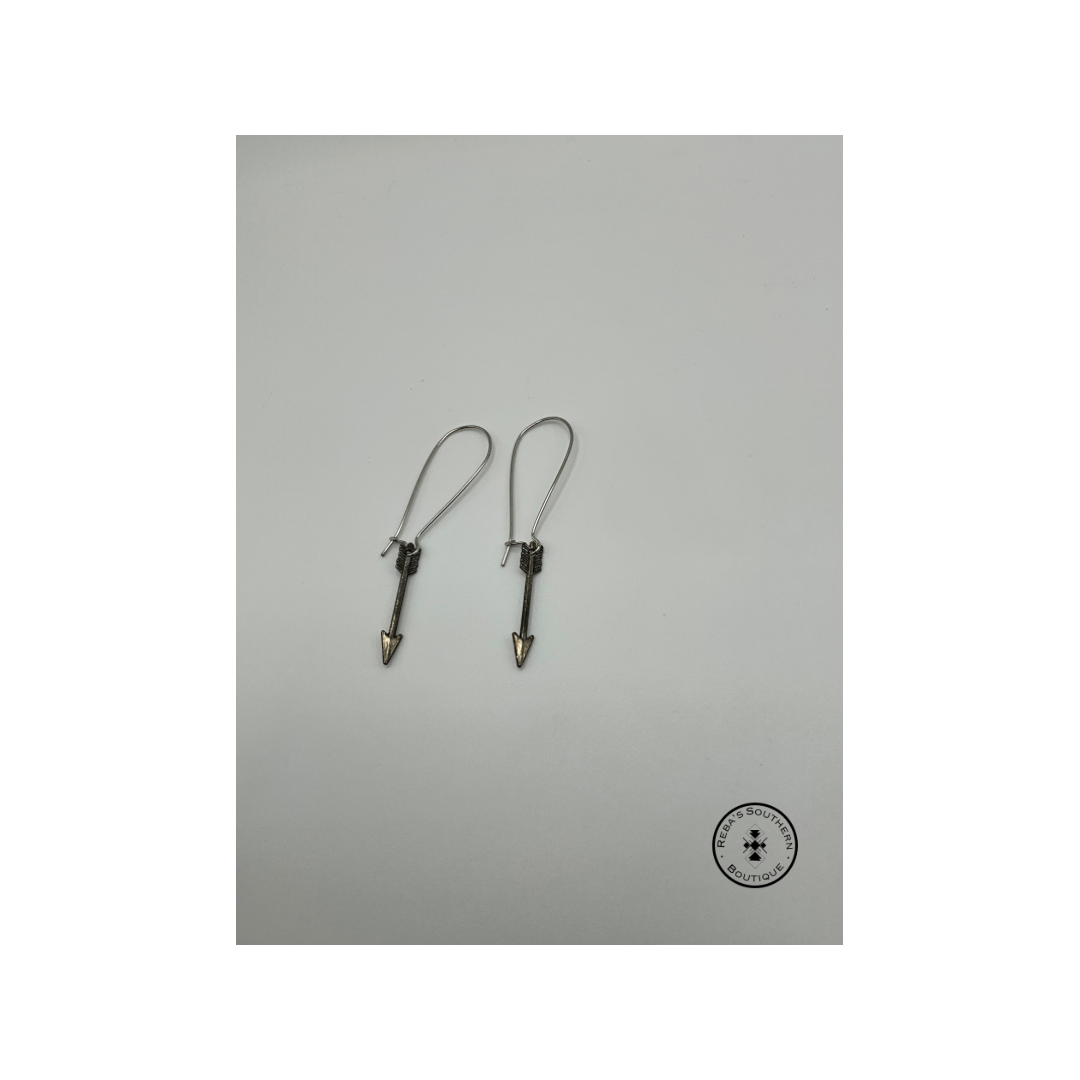 (Discounted) Dangly silver arrow earrings