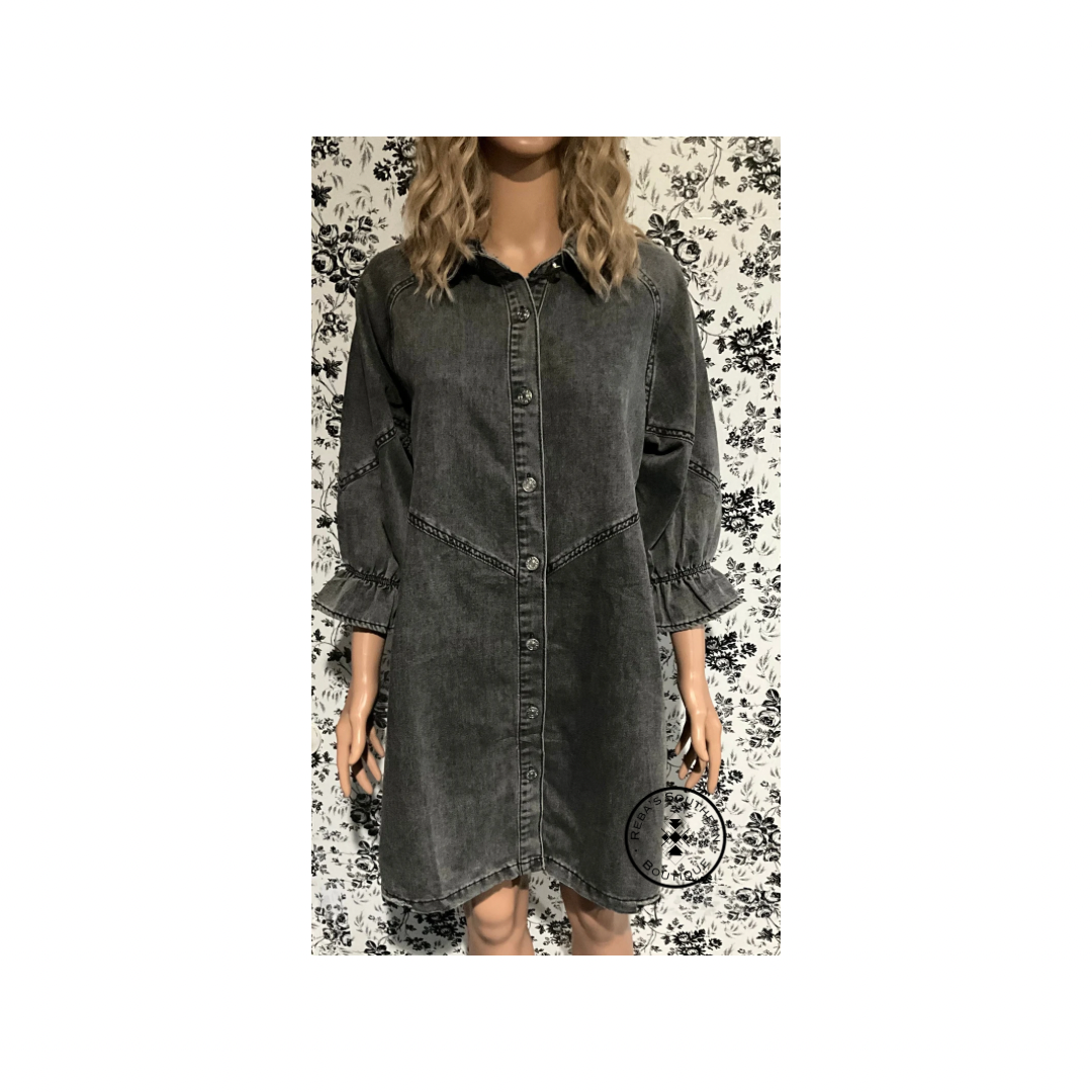 Grey Denim Dress