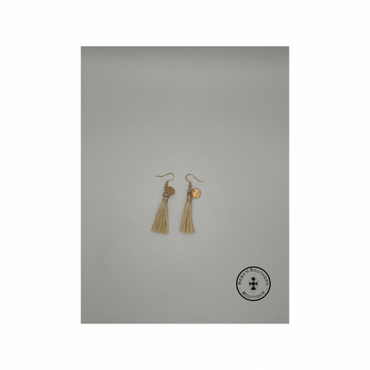 (Discounted) Dangly cream color fishhook earrings