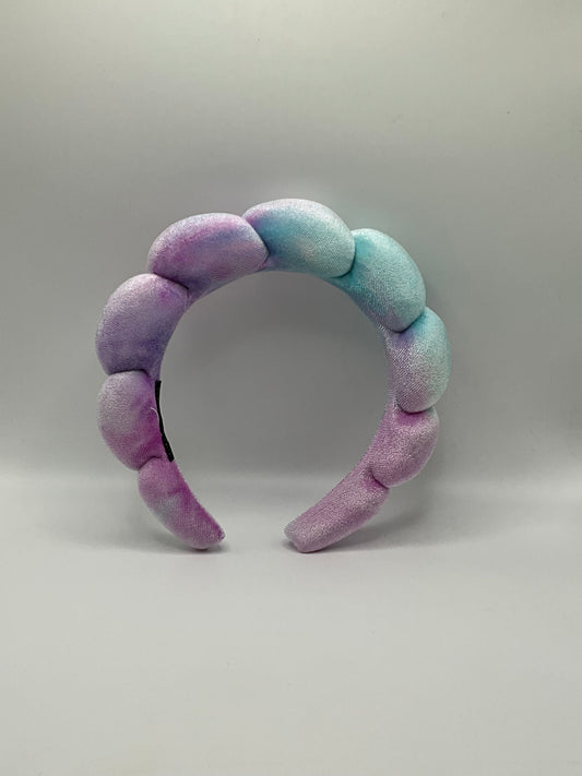 Tie dye spa headbands croissant style